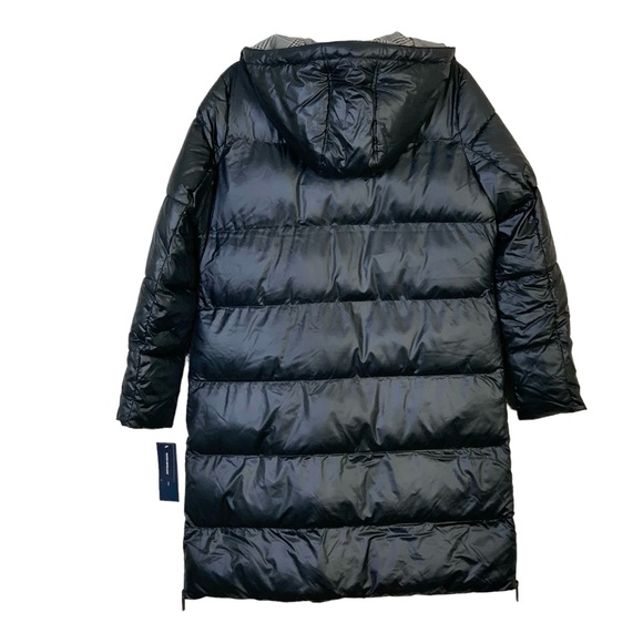 French Connection Black Hooded Puffer Coat Jacket Size Medium NWT - Picture 2 of 9